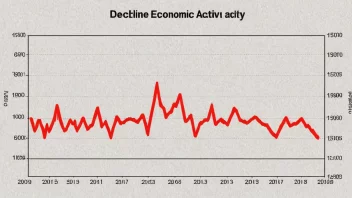 En graf som viser en nedgang i økonomisk aktivitet.