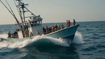 Dyphavsfiskebåt på havet