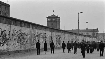 Et historisk foto av Berlinmuren, som delte Øst- og Vest-Berlin under den kalde krigen.