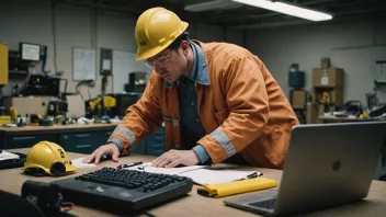 En person på arbeidsplassen med ulike risikoer