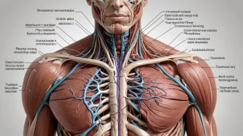 En illustrasjon av menneskekroppen med merkelagte anatomiske strukturer, som viser kompleksiteten av menneskets anatomi.