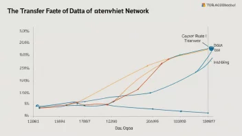 En graf som viser overføringsraten for data over et nettverk, med en stigende trend.