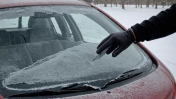 En bilvindu med et tykt lag av frost som dekker det.