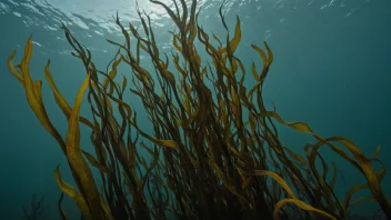 Kelp som vokser under vann i en norsk fjord.