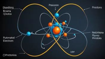 En illustrasjon av atomets struktur.