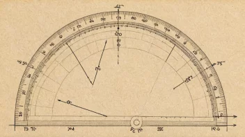 En gradskive med vinkel målinger i grader.