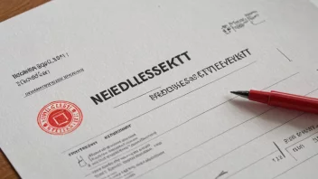 Et bilde av et norsk forretningsdokument med en rød stempel som sier 'Nedleggelsesvedtekt'.