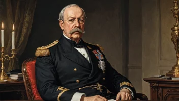 Et bilde av Otto von Bismarck, jernkansleren av Tyskland, i en formell setting.