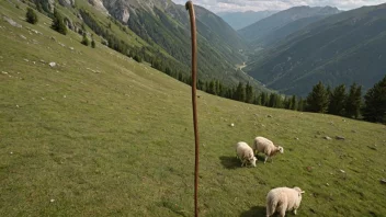 En tradisjonell norsk gjeterstav, brukt i århundrer i landets rurale områder.