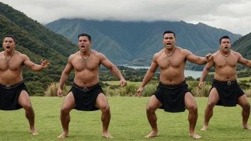 En tradisjonell Maori Haka-dans.