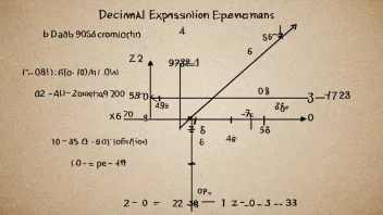 En matematisk formel med desimaltall og en graf som viser utviklingen av desimalutviklingen.