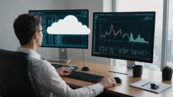 En person som bruker en skydatatjeneste til å analysere data