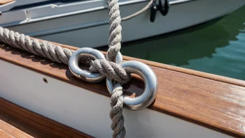 Et bilde som viser en båt sikret til en brygge ved hjelp av akterfortøy.