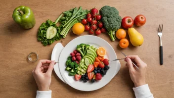 En person som spiser et sunt måltid med frukt og grønnsaker.