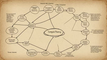 En bilde som viser en person som presenterer en kompleks teori eller konsept på en detaljert og systematisk måte.