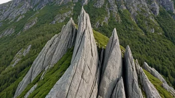 En naturlig steinformasjon i et norsk landskap.