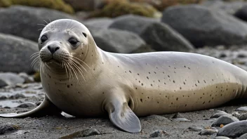 En klappmyss som svømmer i havet, med sine flipper og pels synlige.