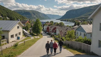 Et malerisk bilde av Asker, Norge, som viser byens sjarm og menneskene som bor der.