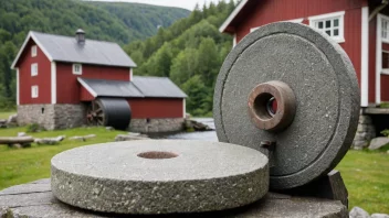 En møllestein er en viktig del av en tradisjonell mølle, brukt til å male korn til mel.