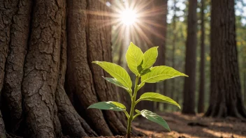 En plante som vokser og utvikler seg, symboliserer vekst og ekspansjon.