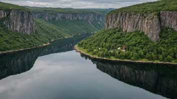 Et naturskjønt landskap av Skålevikneset, som viser dets unike trekk og attraksjoner.