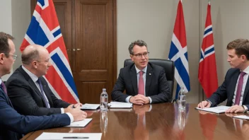 En minister diskuterer maritim politikk med representanter fra sjøfartsindustrien.