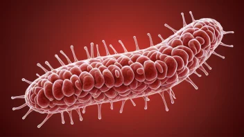 En illustrasjon av molekylstrukturen til salmonellatoksin.