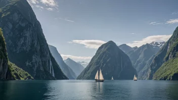 En åndeløs utsikt over Bjørnafjorden, som viser dens naturlige skjønnhet og ro.