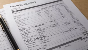 En finansiell rapport med et fremhevet hovedbeløp.