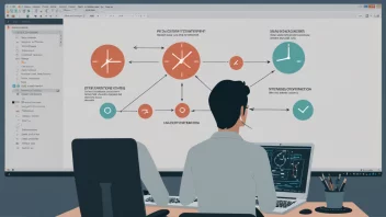 En person som optimaliserer et system på en datamaskin