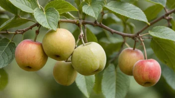 Et bilde som illustrerer begrepet modningsnivå, med en frukt eller plante i ulike stadier av modenhet eller utvikling.