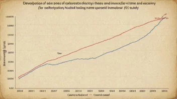 En graf som viser utviklingen av et lands økonomi og samfunn over tid.