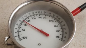 Et termometer som viser 100 grader celsius, med en kjele med kokende vann i bakgrunnen.