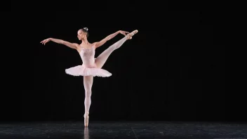 En vakker ballerina som fremfører en ballettsekvens på scenen