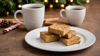 En tradisjonell norsk julekake kalt 'rusk' på en tallerken.