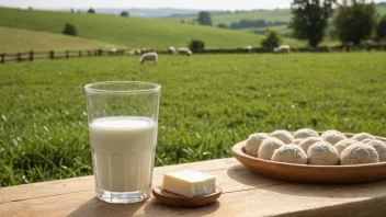 Et forfriskende glass sauemelk, rikt på næringsstoffer og perfekt for en sunn livsstil.