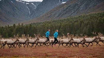 Et unikt løp i Norge der deltakerne løper sammen med reinsdyr.