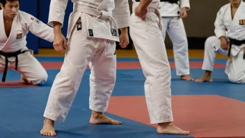 En judoka i en kampstilling.