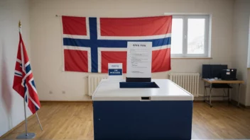 En stemmeboks med norsk flagg