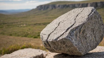 En ru, granitt-lignende stein med en ujevn overflate.