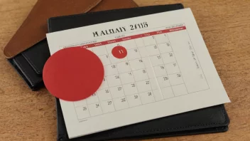 En kalender med en rød sirkel rundt en bestemt dato, med en lommebok og en regning i bakgrunnen.