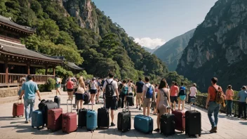 Et populært turistmål i høysesongen.