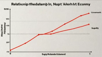 En graf som viser sammenhengen mellom tilbud og etterspørsel i en markedsøkonomi.