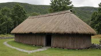 Et jernalderbygg i Norge, med tradisjonell arkitektur.