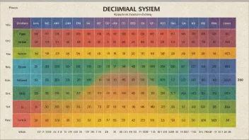 En illustrasjon av et desimalsystem-diagram.