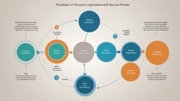 En abstrakt illustrasjon av en reguleringsprosess, som viser flere stadier og beslutningspunkter.