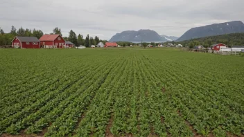 En gård eller et jorde med en skilt som sier 'Jordsameie'.