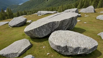 En naturskjønn utsikt over et norsk fjellandskap med elvesteiner i forgrunnen.