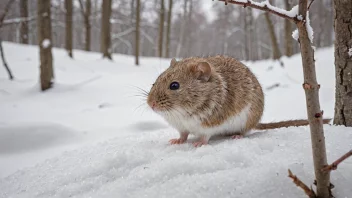 En snømus er en liten gnager som lever i snørike områder. Den har en tykk pelskåpe for å holde varmen og er kjent for sin evne til å grave og leve under snølag.