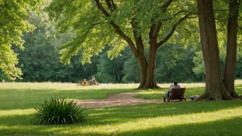 Et fredelig sted i naturen hvor mennesker kan slappe av og finne ro